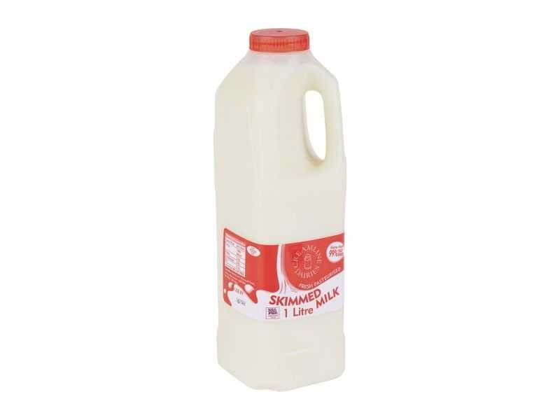 1 Litre Skimmed Milk Poly Bottle 