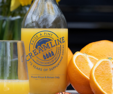 Enjoy sunshine in a bottle with 2 glass bottles of orange juice for just £2.30